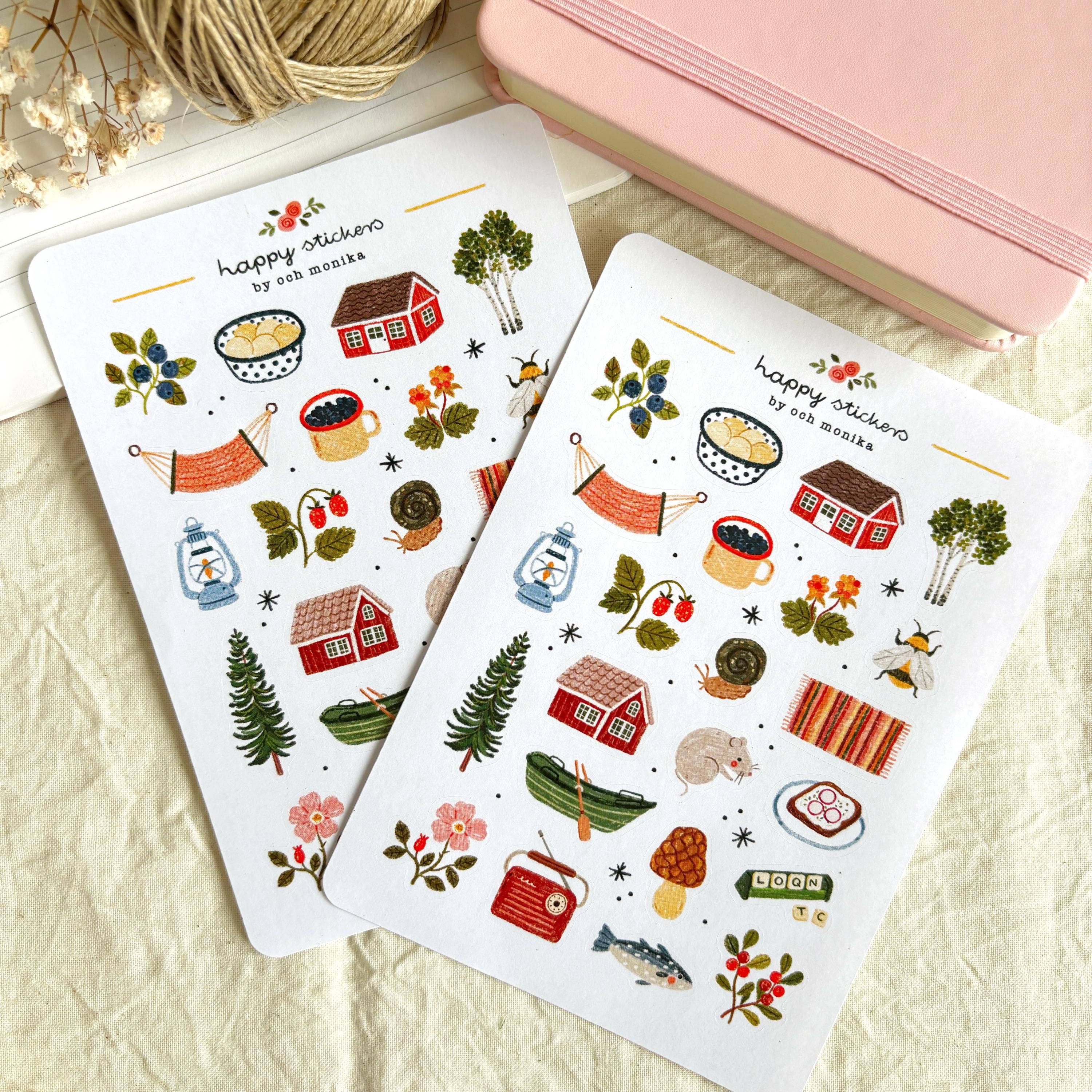 Scandi Summerhouse – Stickers by Och Monika
