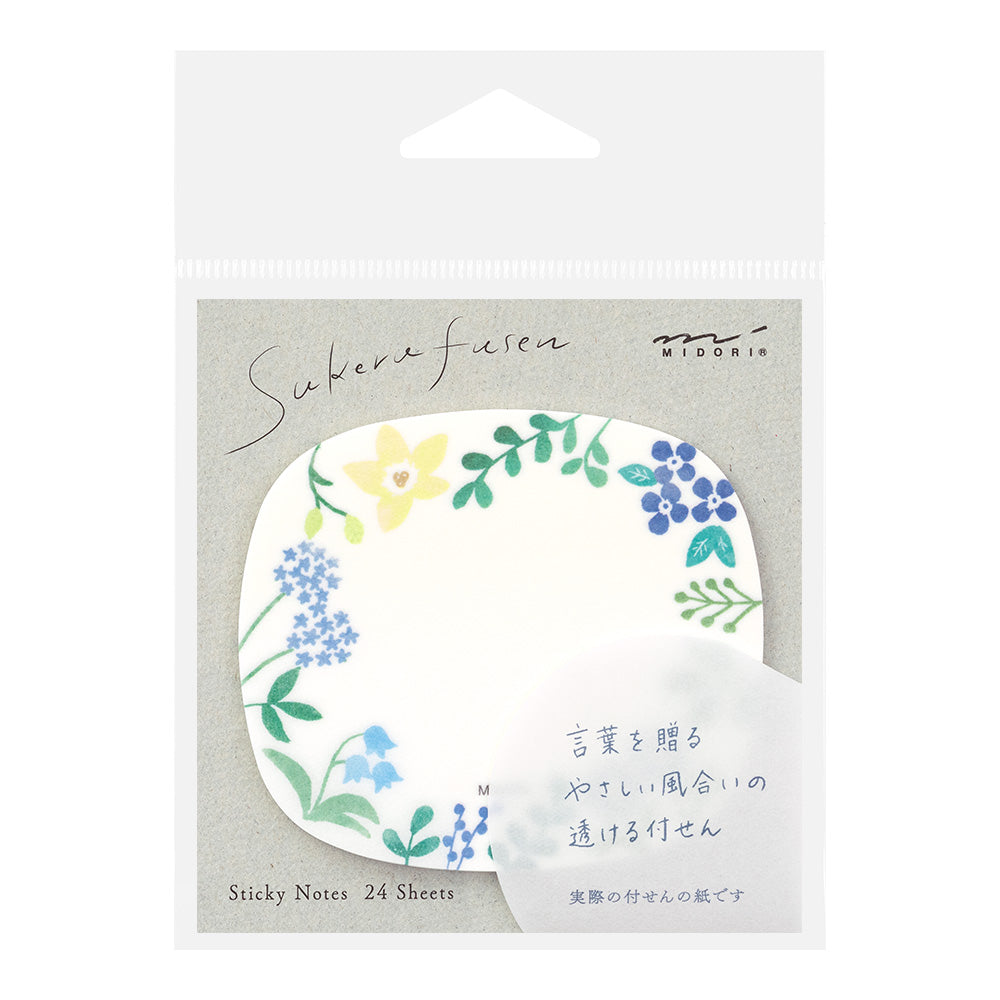 Wild Flowers Transparent Sticky Notes – Midori