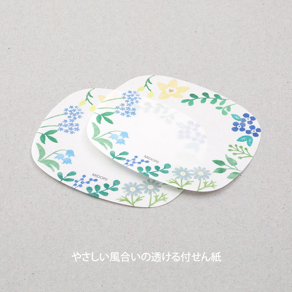 Wild Flowers Transparent Sticky Notes – Midori