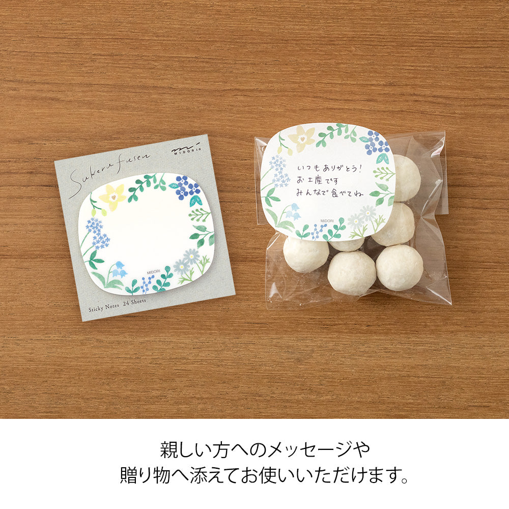 Wild Flowers Transparent Sticky Notes – Midori
