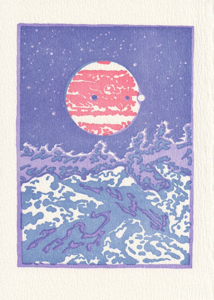 Moons of Jupiter – Letterpress Card