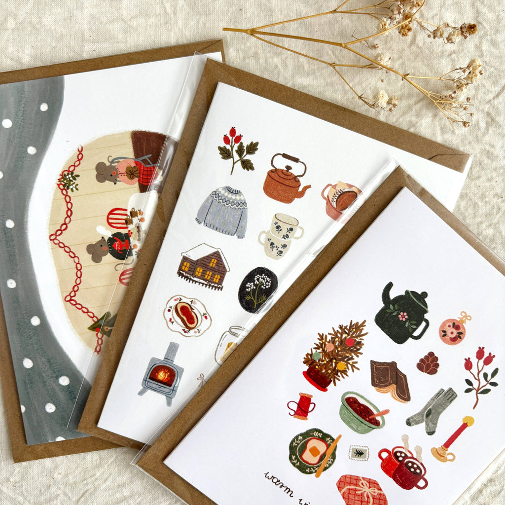 Warm wishes Christmas card – Och Monika