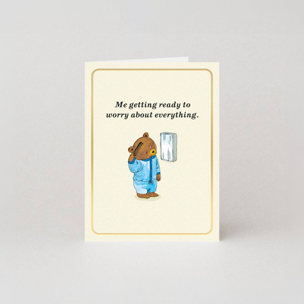 Me Getting Ready To Worry About Everything – Mini Card by Richard Scarry