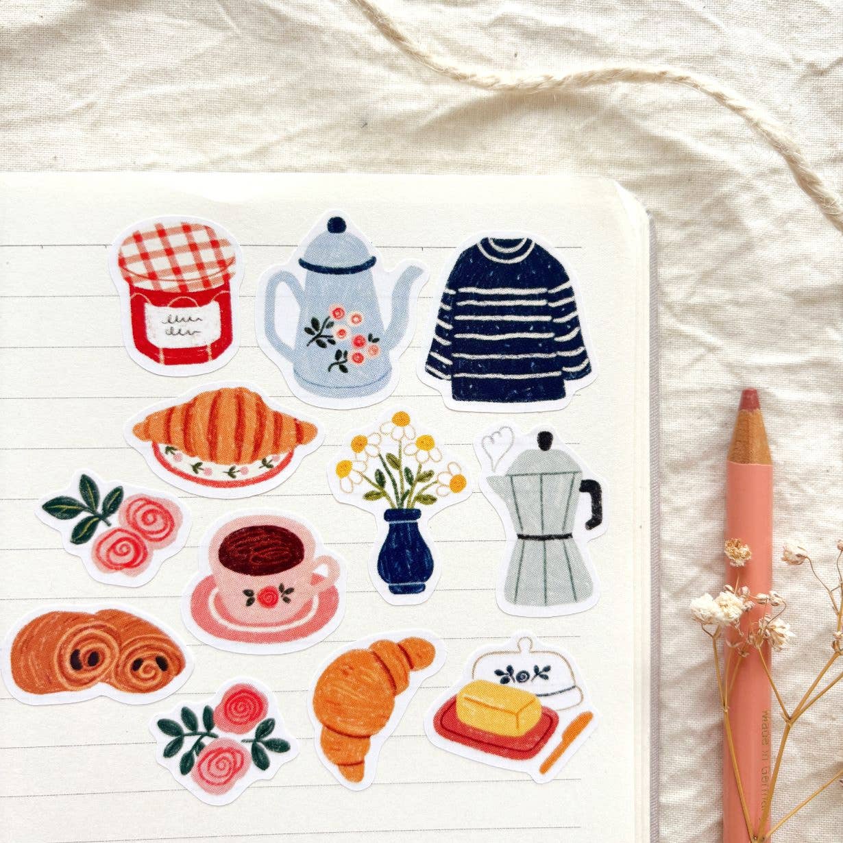 French Breakfast – Stickers by Och Monika