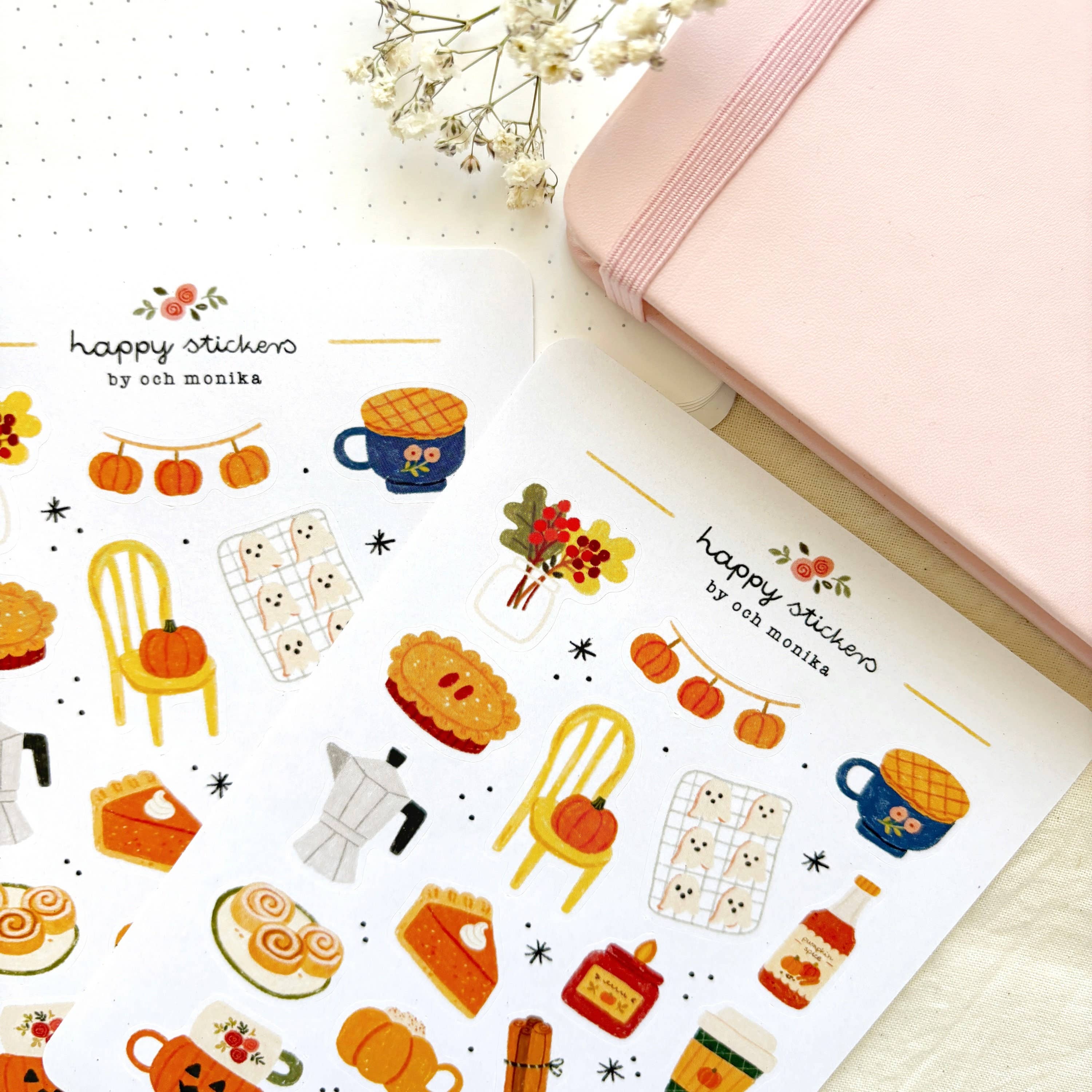 Fall Café – Stickers by Och Monika