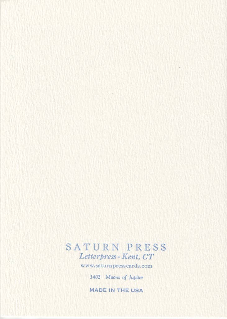 Moons of Jupiter – Letterpress Card
