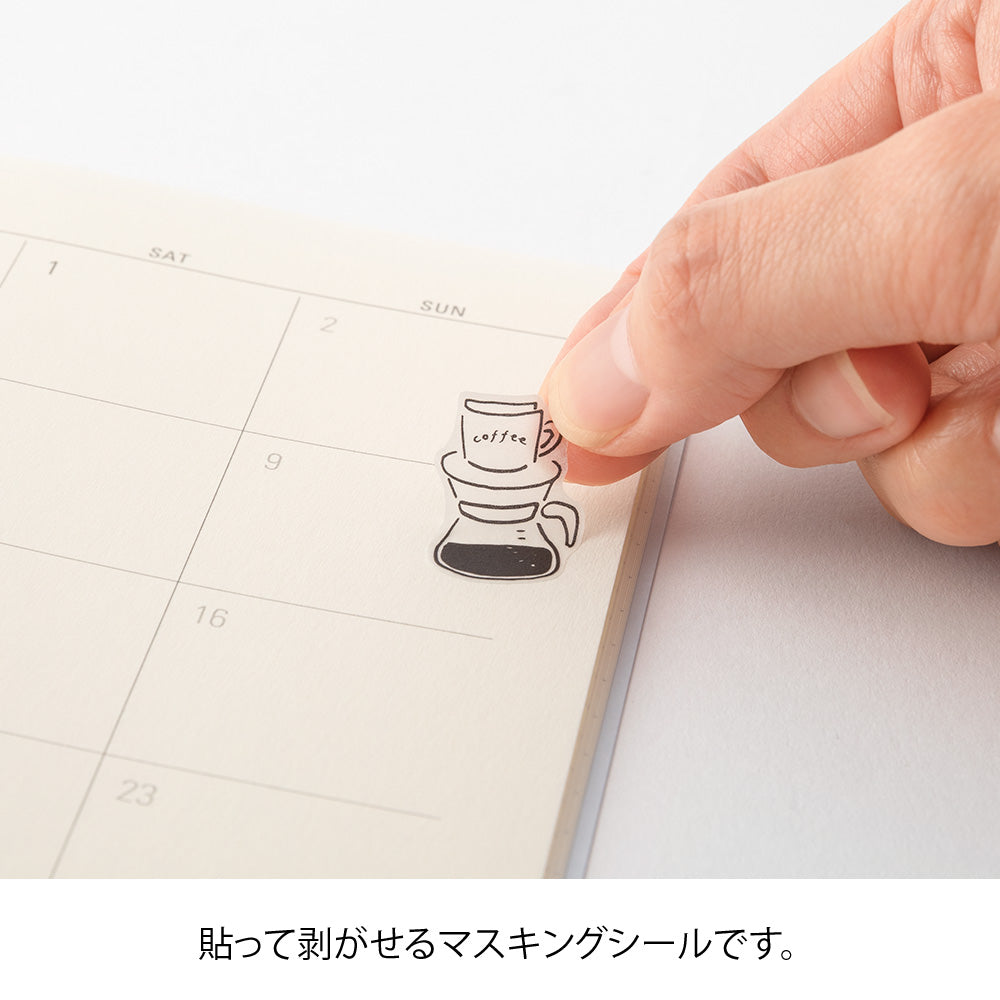 Monotone Café Stickers (2 Sheets) – Midori