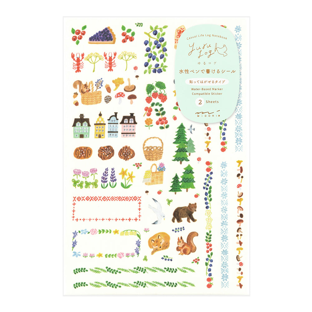Yuru Log Scandinavia Stickers (2 Sheets) – Midori