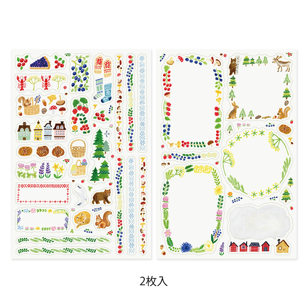 Yuru Log Scandinavia Stickers (2 Sheets) – Midori