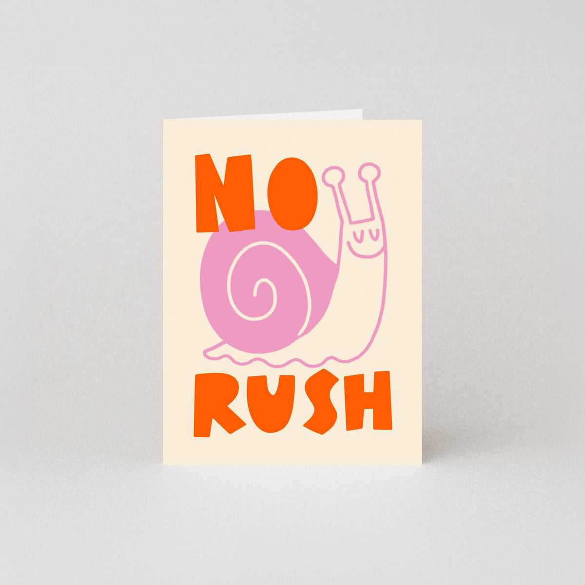 No Rush Mini Greetings Card by Studio Boketto