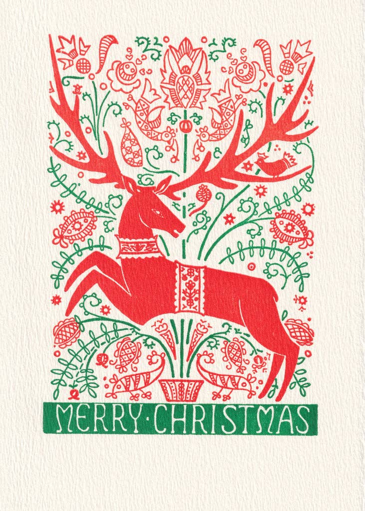 Folk Deer – Letterpress Card