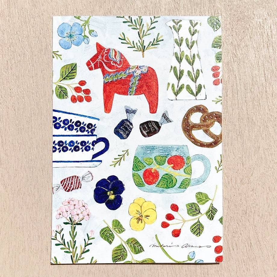 Relaxing Life – Cozyca Foil-Stamped Postcard