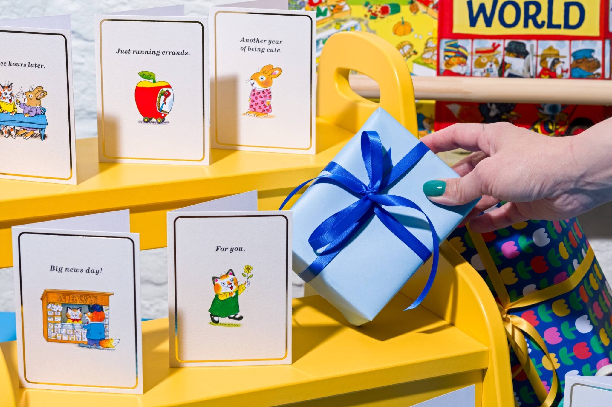 Me Leaving My Responsibilities Behind – Mini Card by Richard Scarry
