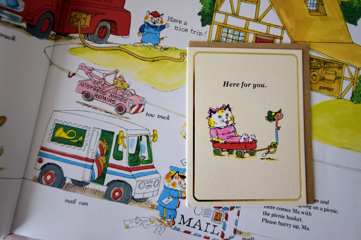 Here For You – Mini Card by Richard Scarry