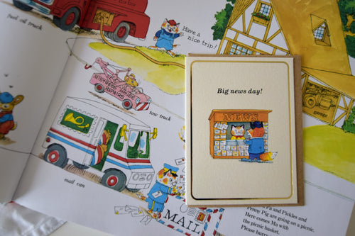Big News Day – Mini Card by Richard Scarry