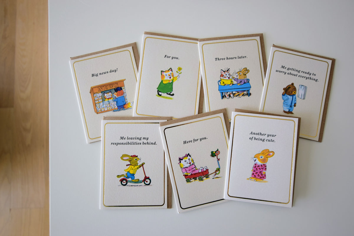 Another Year of Being Cute – Mini Card by Richard Scarry