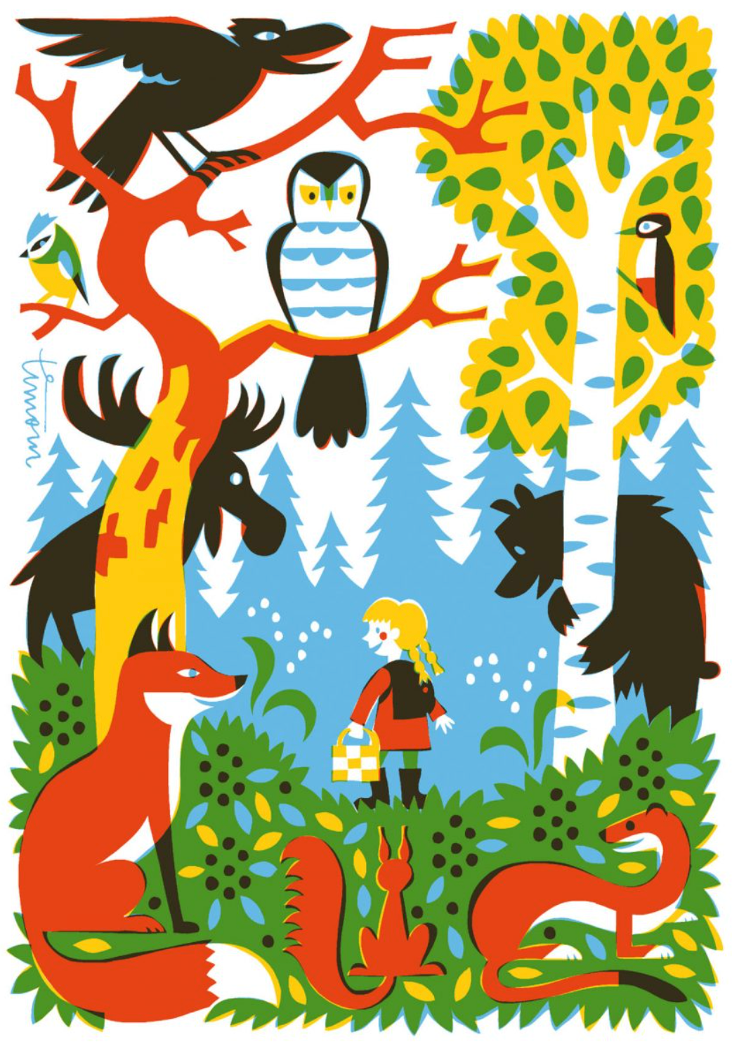 Metsä – Postcard by Timo Mänttäri