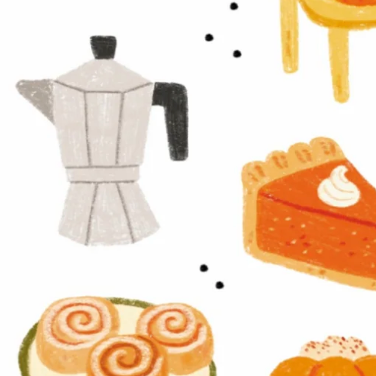 Fall Café – Stickers by Och Monika