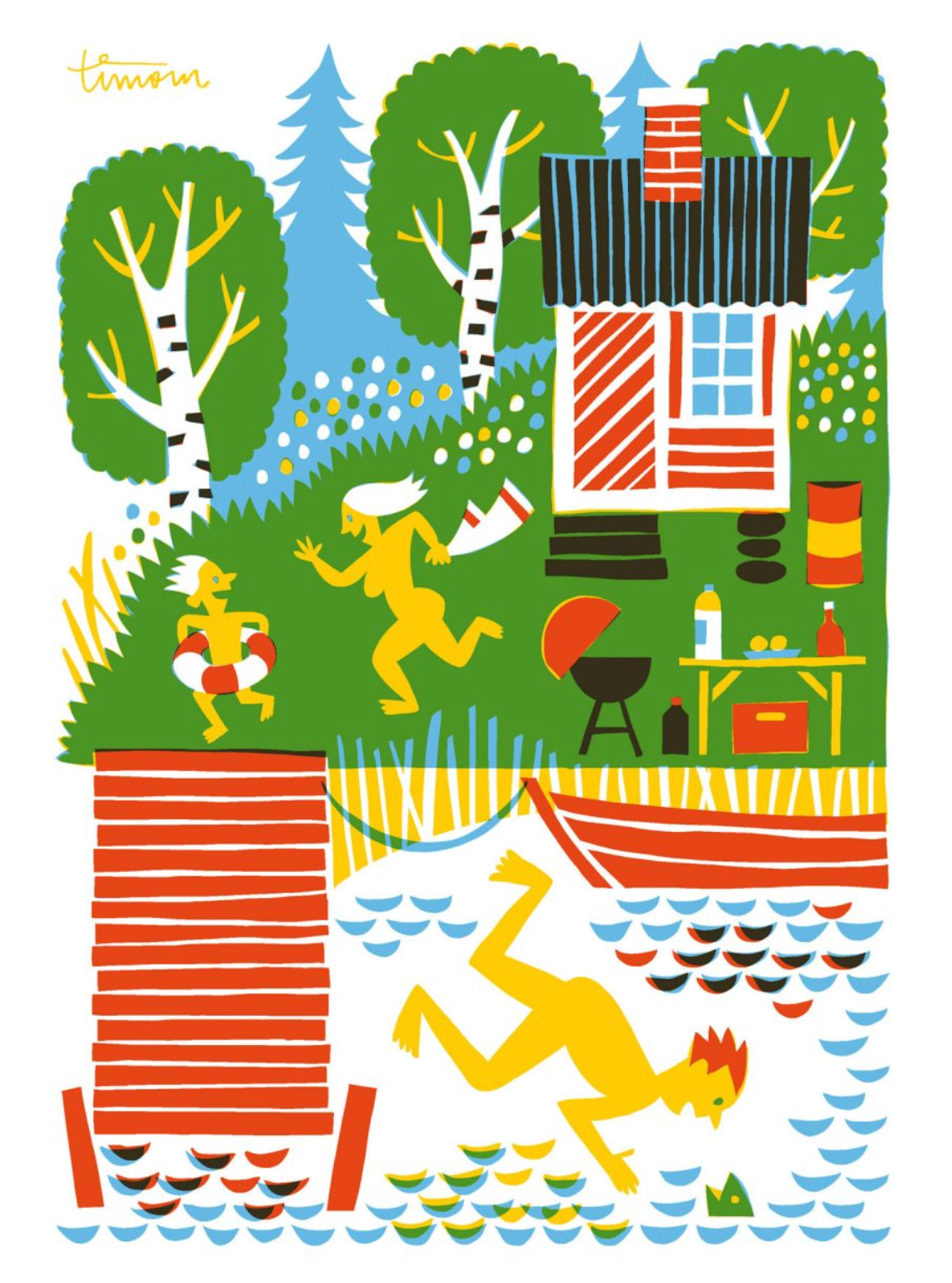 Mökki – Postcard by Timo Mänttäri