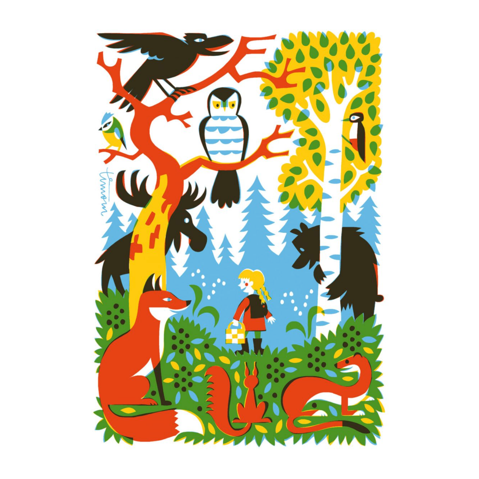 Metsä – Postcard by Timo Mänttäri