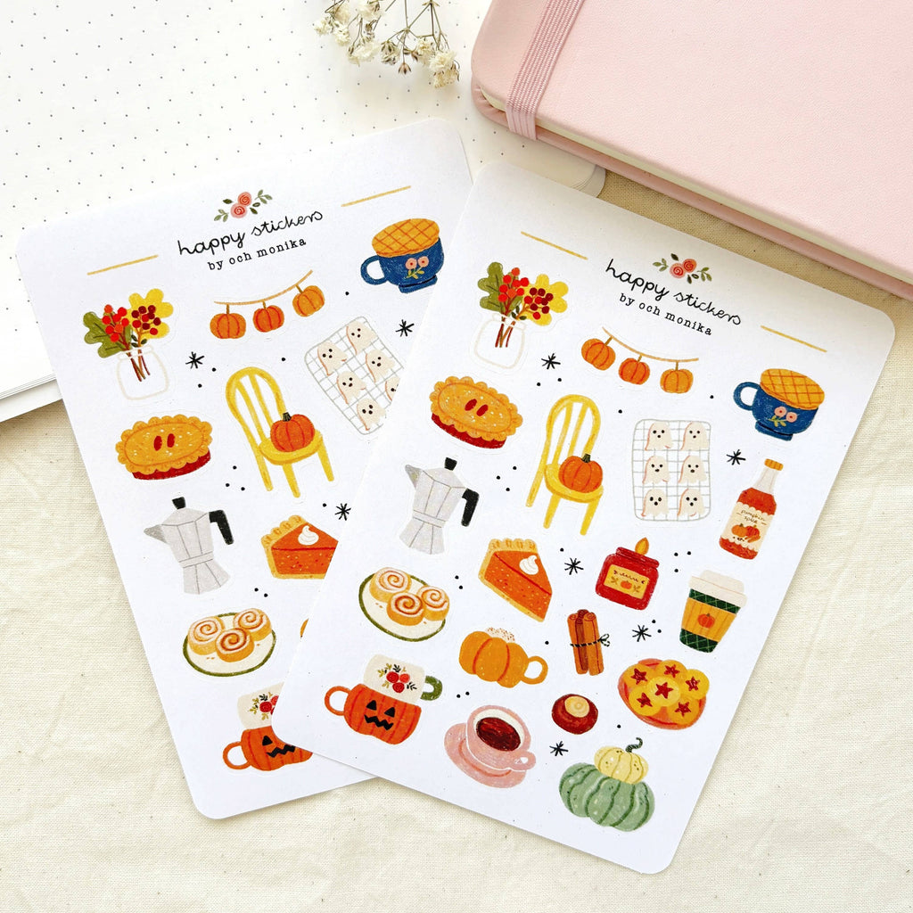 Fall Café – Stickers by Och Monika