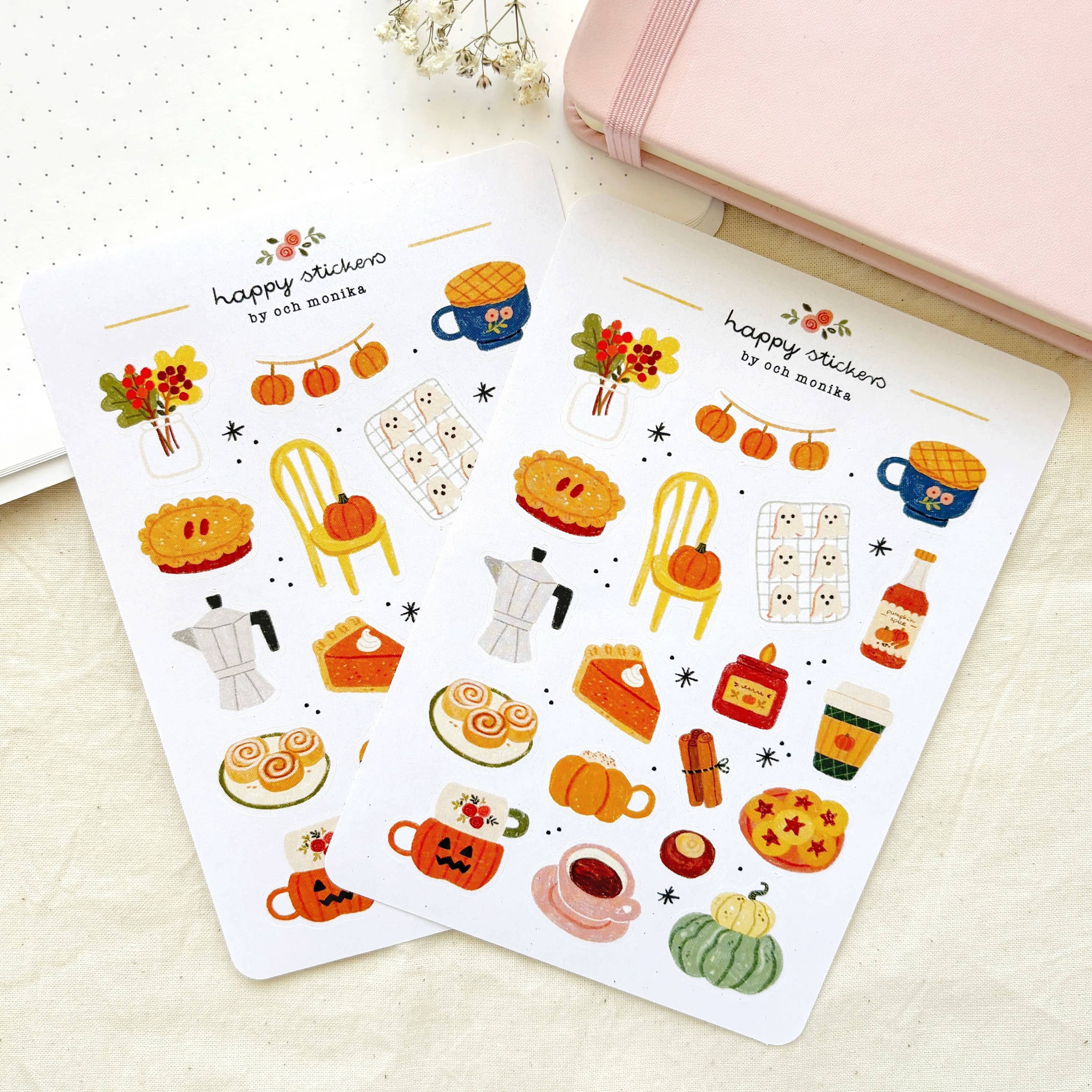 Fall Café – Stickers by Och Monika