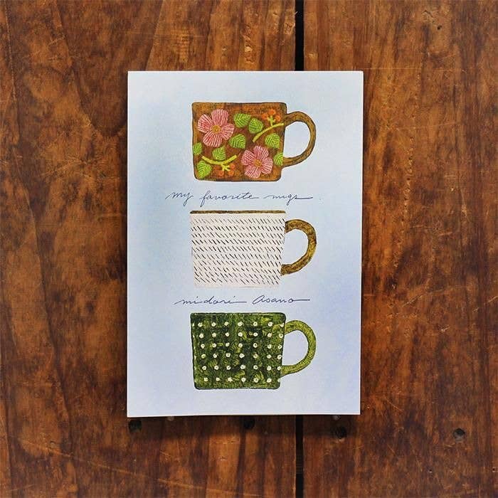 Cozyca Postcard Writing Pad - My Favourite Mugs