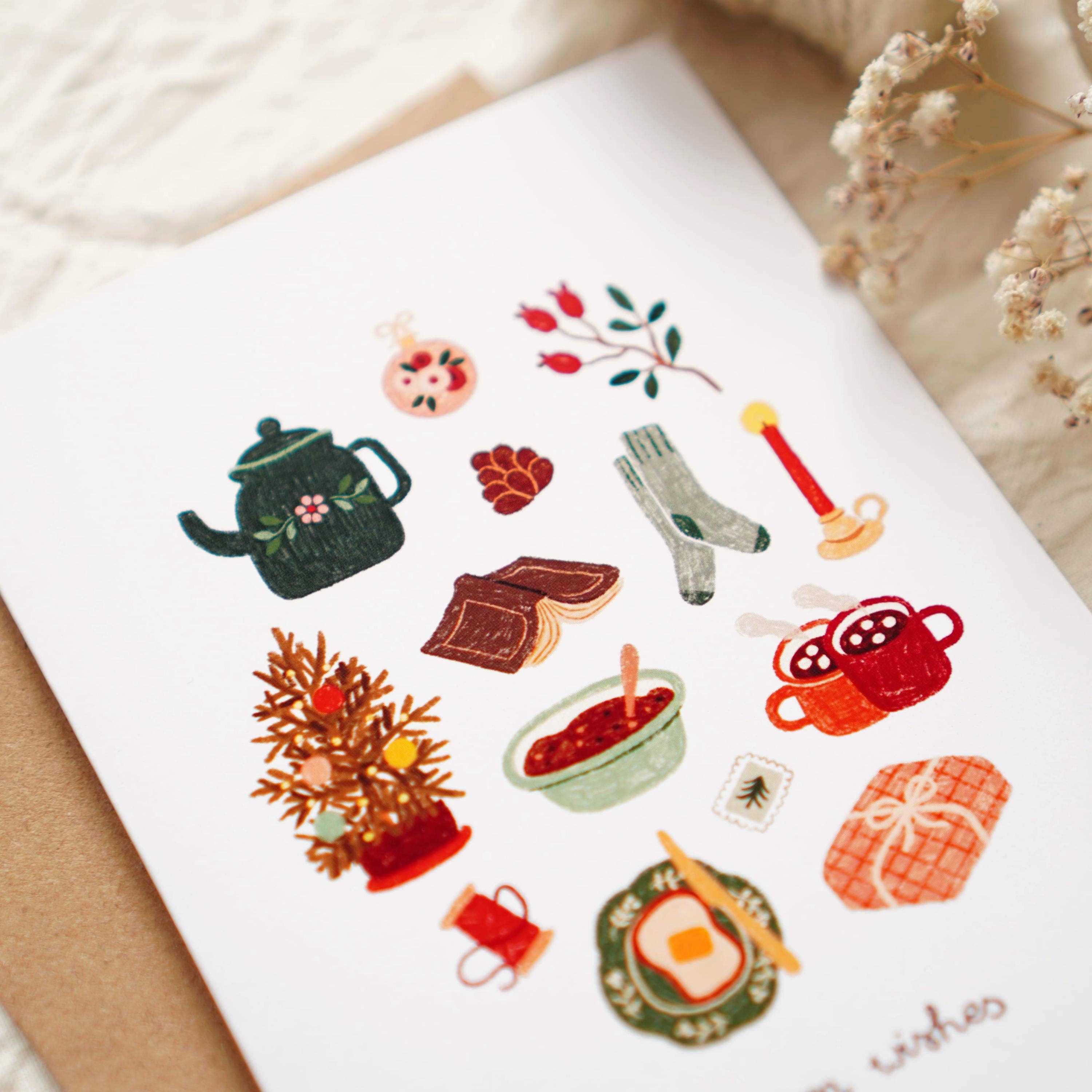 Warm wishes Christmas card – Och Monika