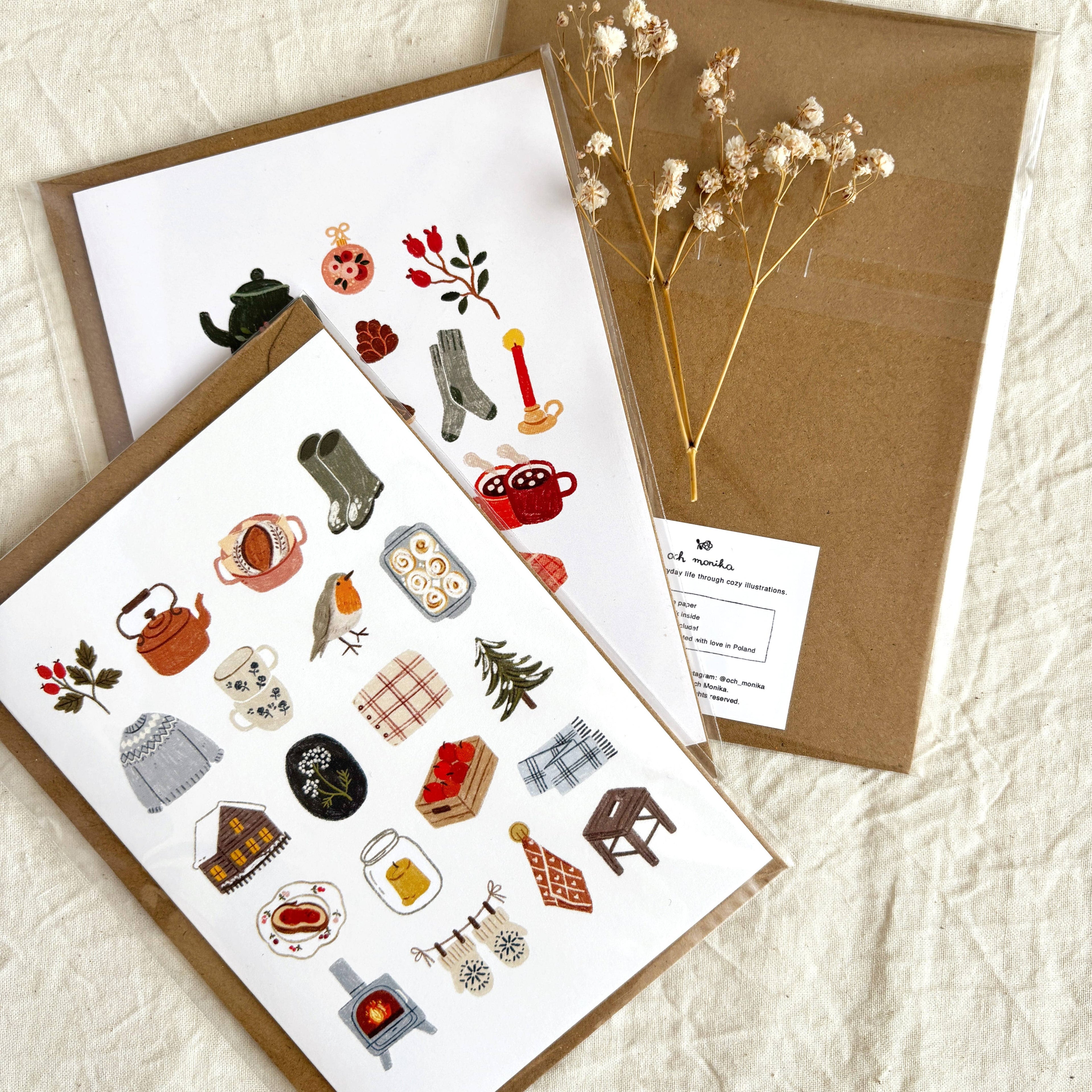 Warm wishes Christmas card – Och Monika