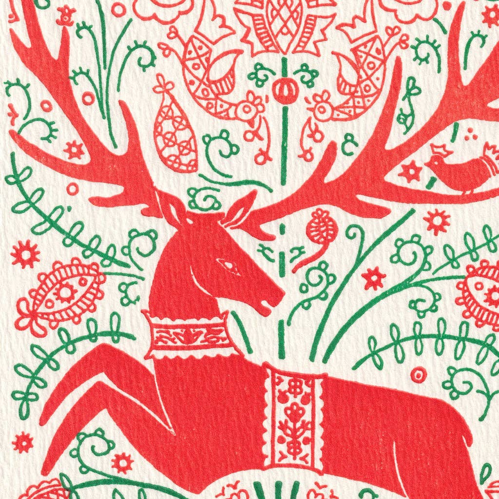 Folk Deer – Letterpress Card