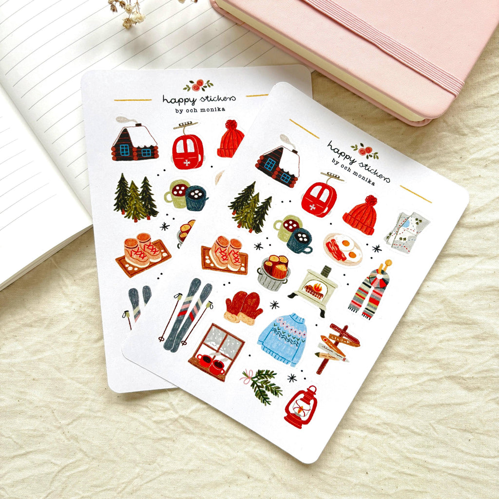 Snowy Slopes stickers – Och Monika