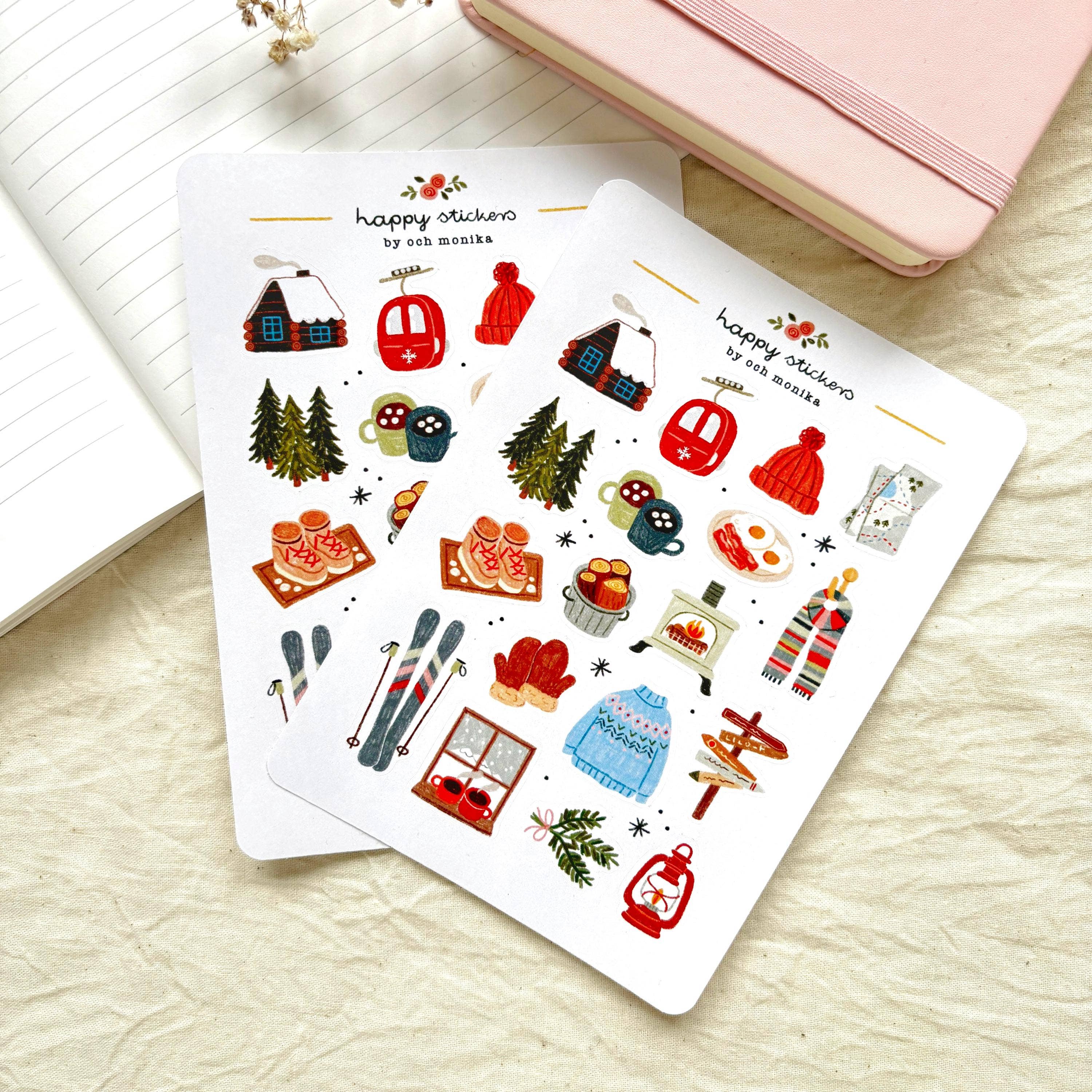 Snowy Slopes stickers – Och Monika