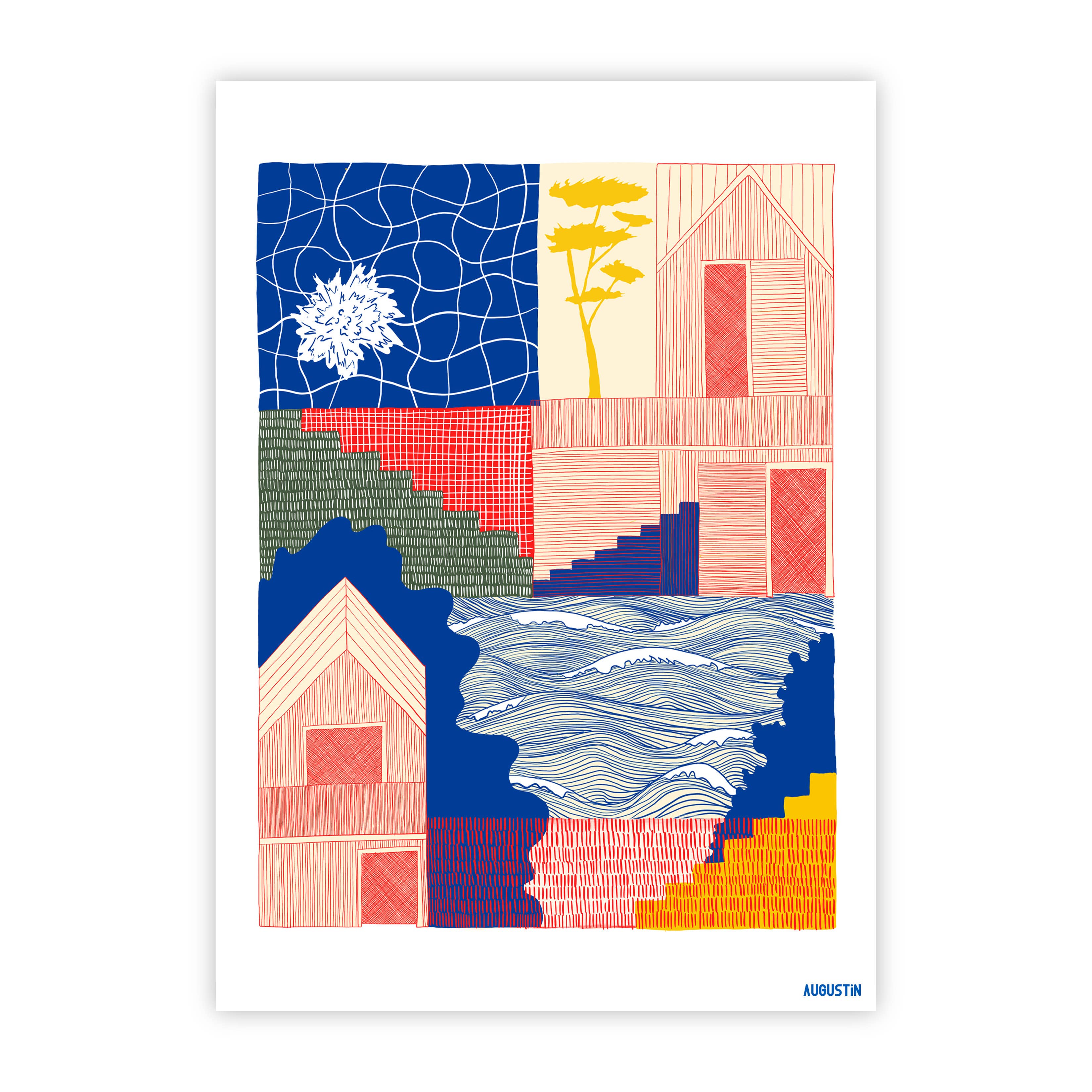 The Cabin - Postcard by AUGUSTIN