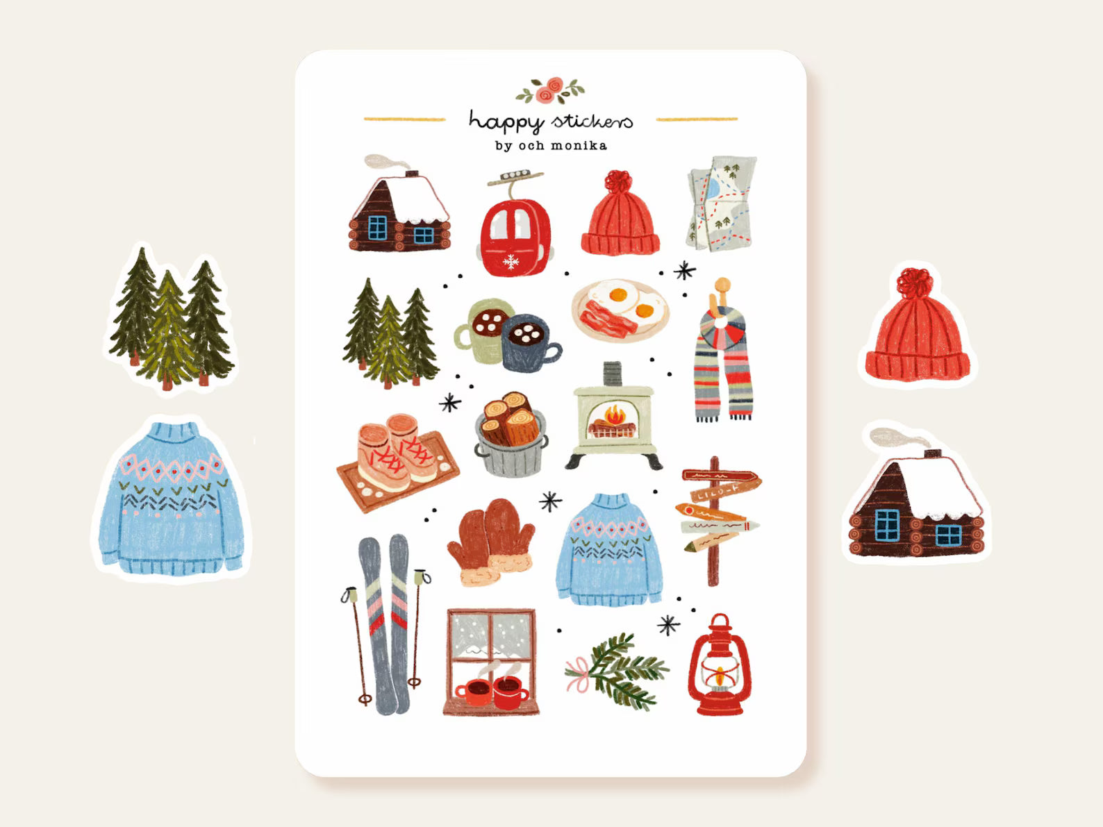 Snowy Slopes stickers – Och Monika