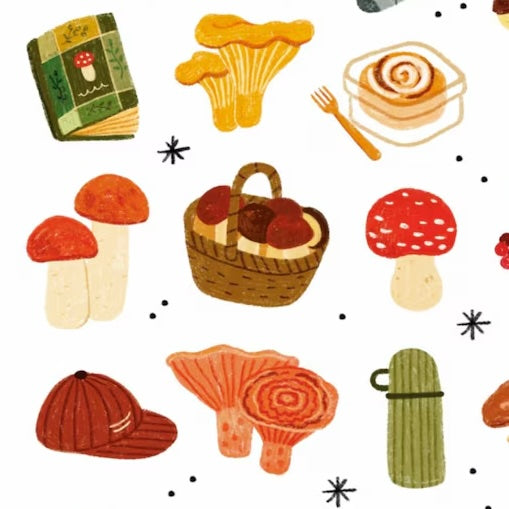 Mushroom Picking – Stickers by Och Monika